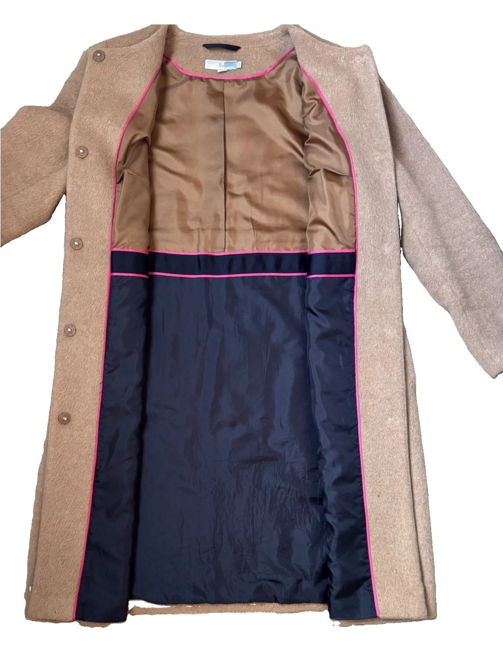 Boden Imelda Camel Mohair Trench Coat - Picture 5 of 6